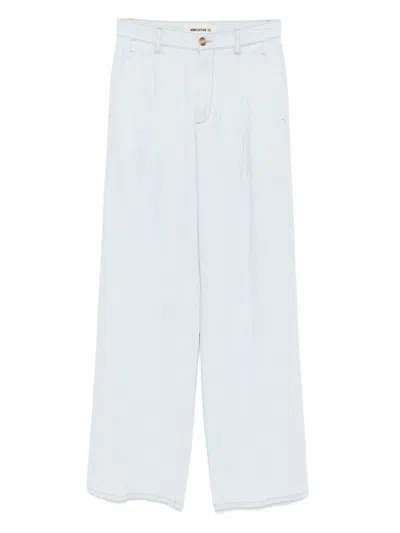 Shop Semicouture Sky Blue 'felipa' Trousers