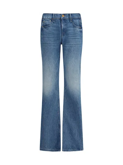 Mother Flare Mid-rise Denim Jeans With Faded Effect In Blue