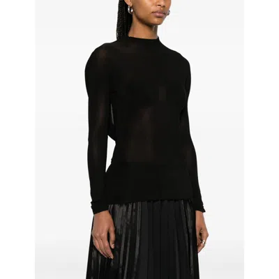 Jean Paul Gaultier Light Jersey Backless Top With Covered Cup Detail In Black