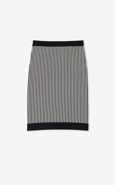 St John St. John Stripe Pencil Skirt In Black