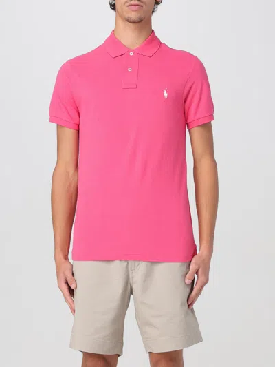 Polo Ralph Lauren Embroidered Logo Polo Shirt In Peach