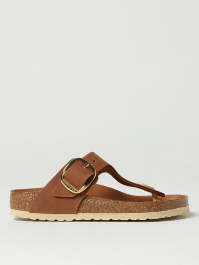 Birkenstock Gizeh Big Buckle Oiled Leather Sandals In Brown