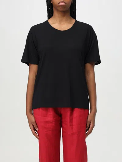 Loulou Studio Black Cotton Crew-neck T-shirt In Black