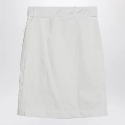 Ferragamo Mini Wrap Skirt In Cotton Blend