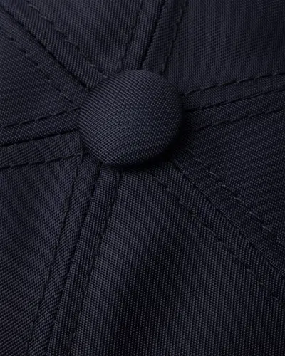 Prada Men's Nylon And Suede Baseball Cap In Blau/kakaobraun