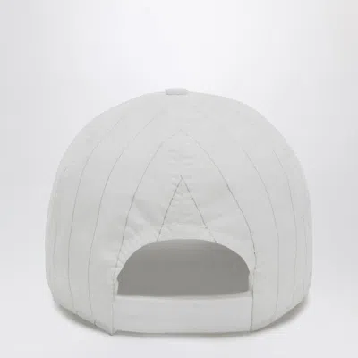 1989 Studio Striped Logo-patch Cotton Cap In White