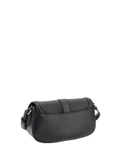 Alexander Mcqueen Mini T-bar Leather Shoulder Bag In Black