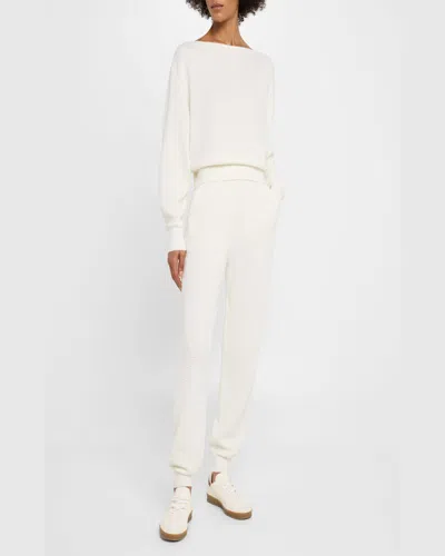 Loro Piana Dora Baltea Silk-cotton Jogger Trousers In 1511 Thrush