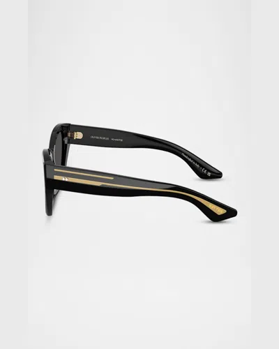Khaite 1961c Acetate Cat-eye Sunglasses In Black