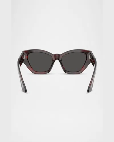 Khaite 1961c Acetate Cat-eye Sunglasses In Grey