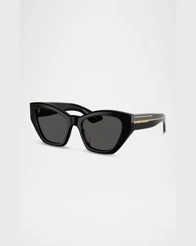 Khaite 1961c Acetate Cat-eye Sunglasses In Black