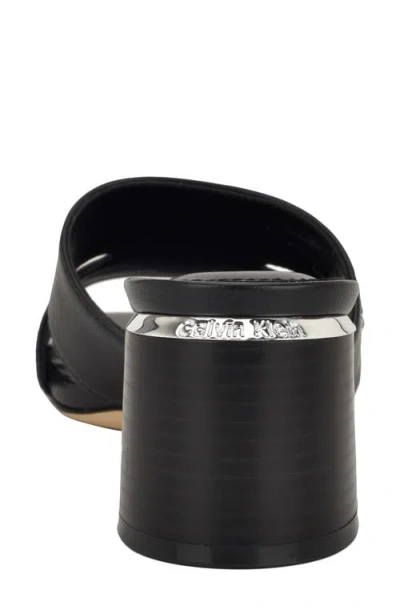 Calvin Klein Valery Block Heel Slide Sandal In Black