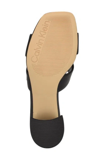 Calvin Klein Valery Block Heel Slide Sandal In Black