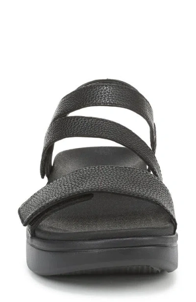 Vionic Sophia Strappy Platforn Wedge Sandal In Black
