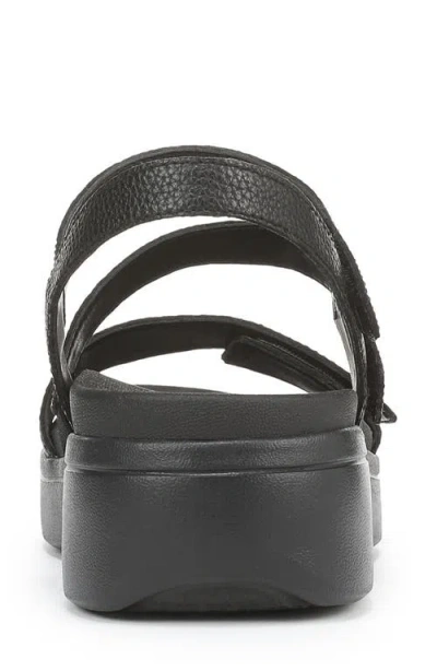Vionic Sophia Strappy Platforn Wedge Sandal In Black