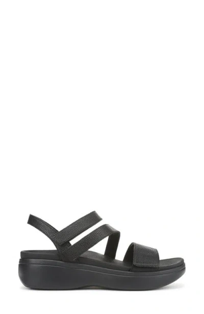 Vionic Sophia Strappy Platforn Wedge Sandal In Black