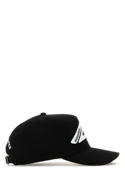 Dsquared2 Dsquared Black Cotton Baseball Cap In Black