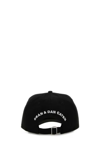 Dsquared2 Dsquared Black Cotton Baseball Cap In Black