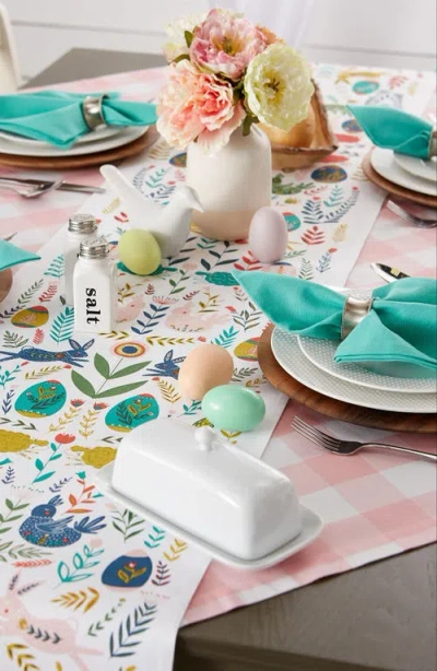 Design Imports Easter Folk Embellished Table Runner In Multi