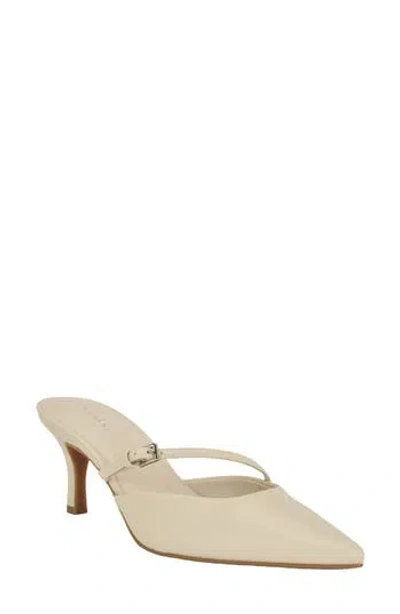 Calvin Klein Jansy Pointed Toe Mule In Natural