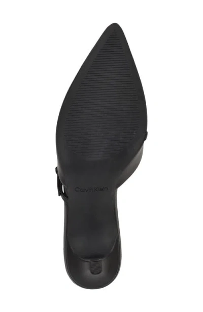 Calvin Klein Jansy Pointed Toe Mule In Black