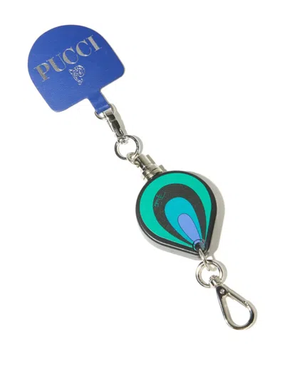 Pucci Pendant Keychain In Blue