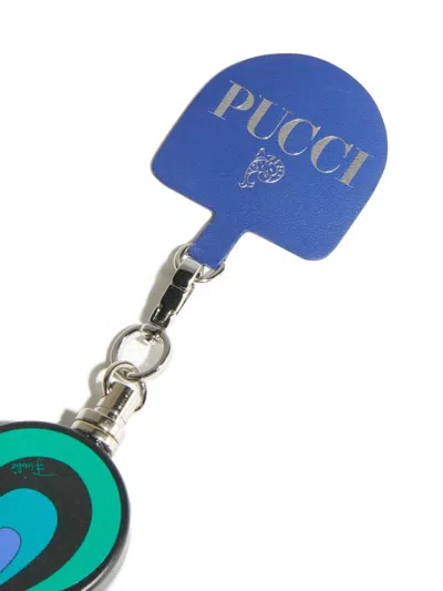 Pucci Pendant Keychain In Blue