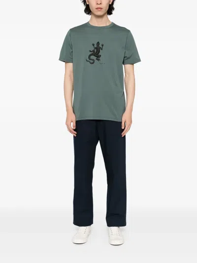 Agnès B. Lizard Printed T-shirt In Green