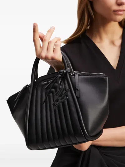 Karl Lagerfeld Wellen Tote In Black