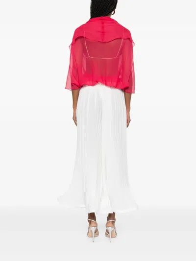 Alberta Ferretti Silk Jacket In Pink