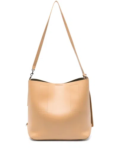 Hogan Strap Adjust Hobo Metal Rectangular Bag In Neutrals