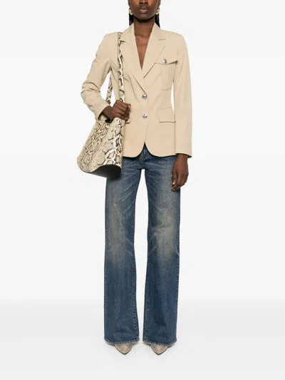 Liu •jo Single-breasted Blazer In Neutrals