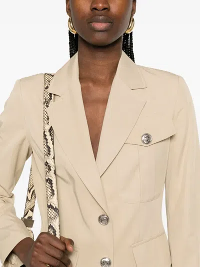 Liu •jo Single-breasted Blazer In Neutrals