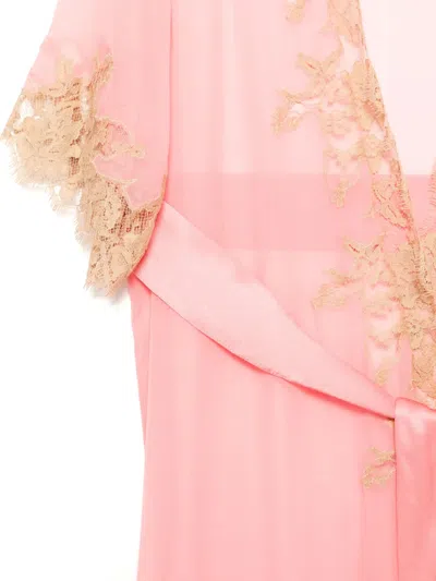 Kiki De Montparnasse Long Orchid Robe In Pink