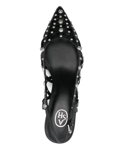 Ash Studded Arrow Toe Kitten Heel Sandals In Multi