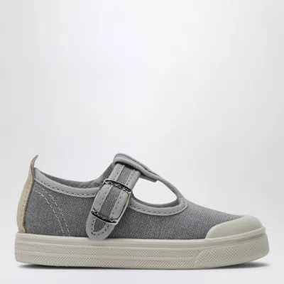Il Gufo Gray Canvas Sandal In Grey