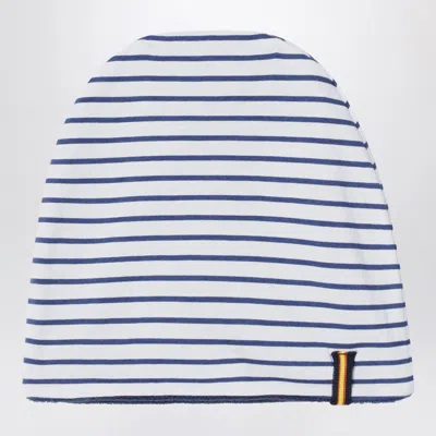 K-way Set Two Reversible Pieces Striped White/blue In Multicolor