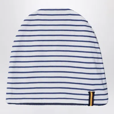 K-way Set Two Reversible Pieces Striped White/blue In Multicolor