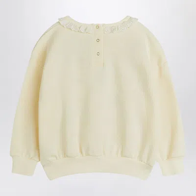 Mini Rodini Bestickter Pullover Ladybugs Aus Baumwolle In White
