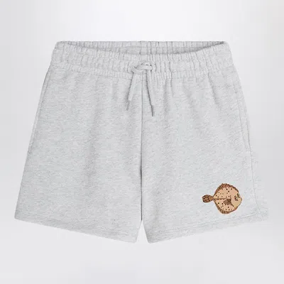 Mini Rodini Short Grey With Flundra Print In Grey