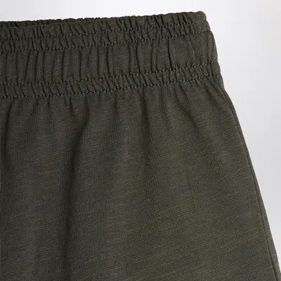 Mini Rodini Washed Black Shorts With Seagull Embroidery In Black