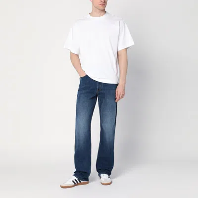Wales Bonner Washed-out Indigo Blue Jeans Men In Blue