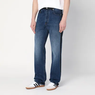 Wales Bonner Washed-out Indigo Blue Jeans Men In Blue