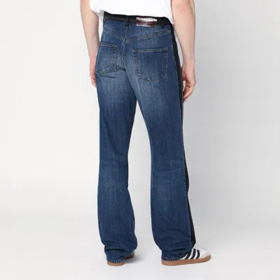 Wales Bonner Washed-out Indigo Blue Jeans Men In Blue