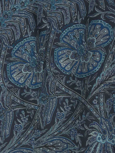 Etro Jacket With Foliage Pattern In Black