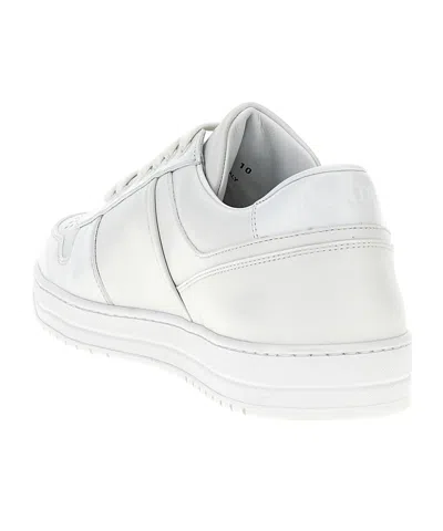 Prada White Leather Downtown Sneakers In White