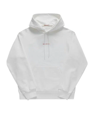 Marni Drawstring Sweatshirt In White