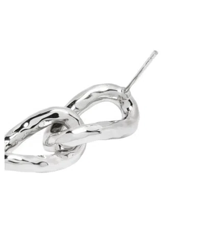 Jil Sander Chain-link Earrings In Silver