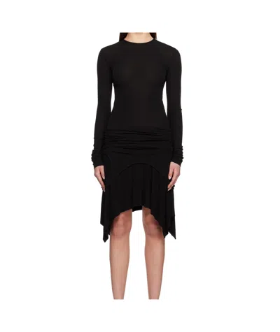 Acne Studios Black Long Sleeve Midi Dress