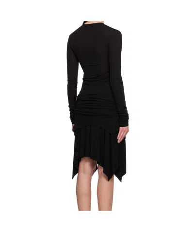 Acne Studios Black Long Sleeve Midi Dress